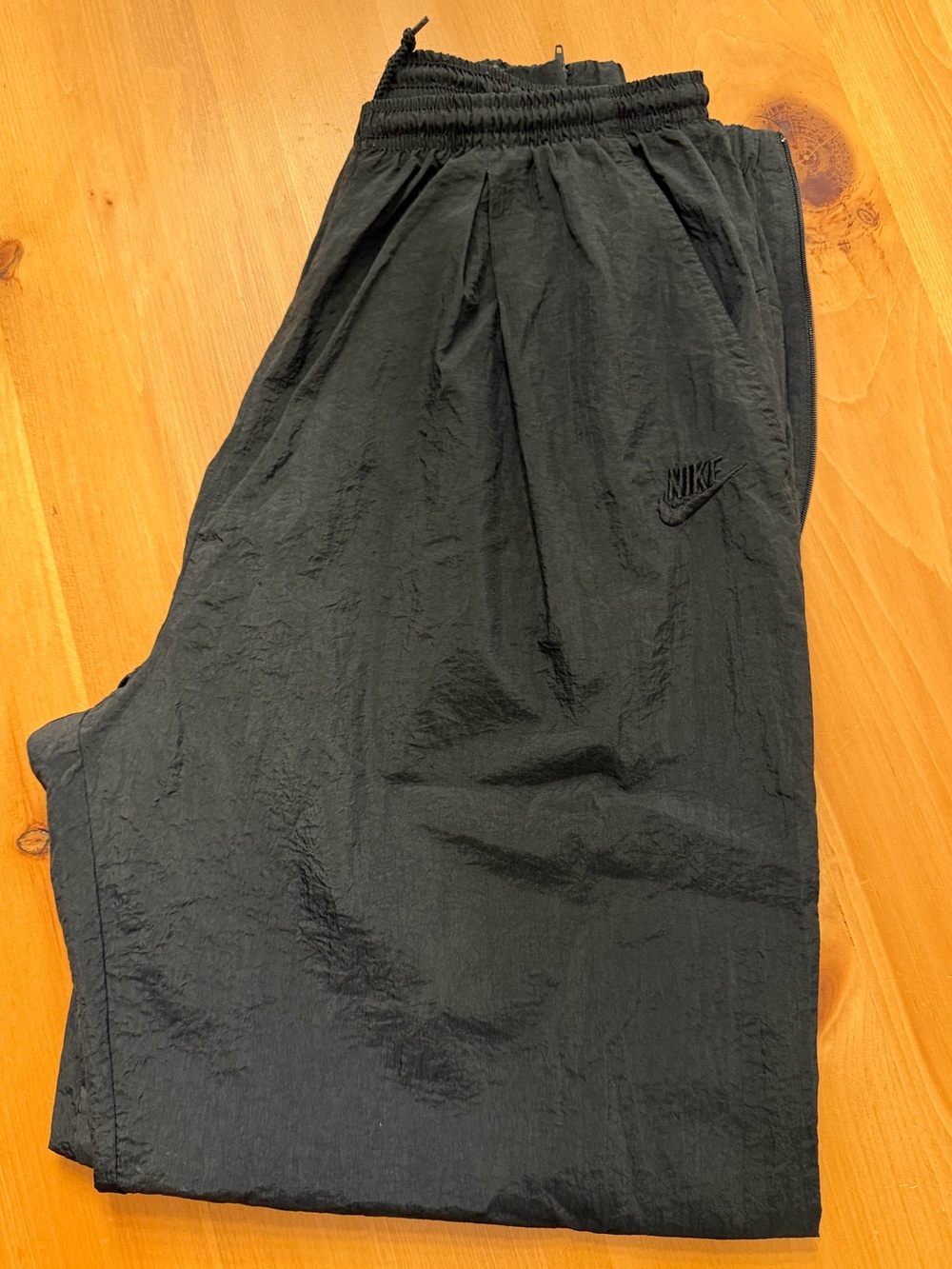 Vintage Nike Windbreaker Track Pants - Black - Size Large